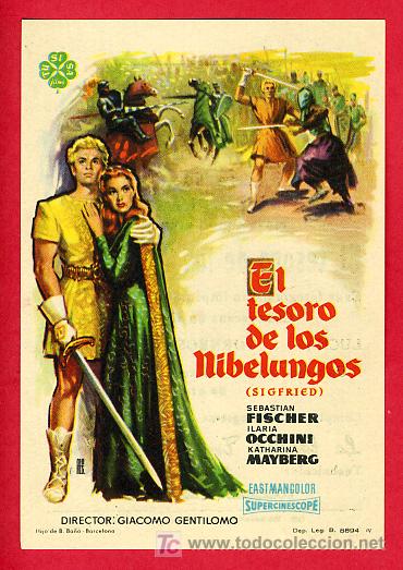 Cine: EL TESORO DE LOS NIBELUNGOS , SENCILLO CON CINE TURIA VALENCIA , PMD 720