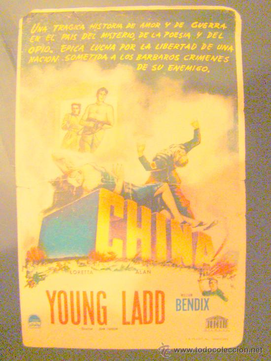 Cine: CHINA, ALAN LADD, LORETTA YOUNG, ORIGINAL PARAMOUNT S/P. - Foto 1