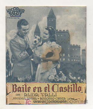 Cine: BAILE EN EL CASTILLO. PROGRAMA DOBLE. PUBLICIDAD CINE (CENTRO VILASAN&Eacute;S). 1943. - Foto 1
