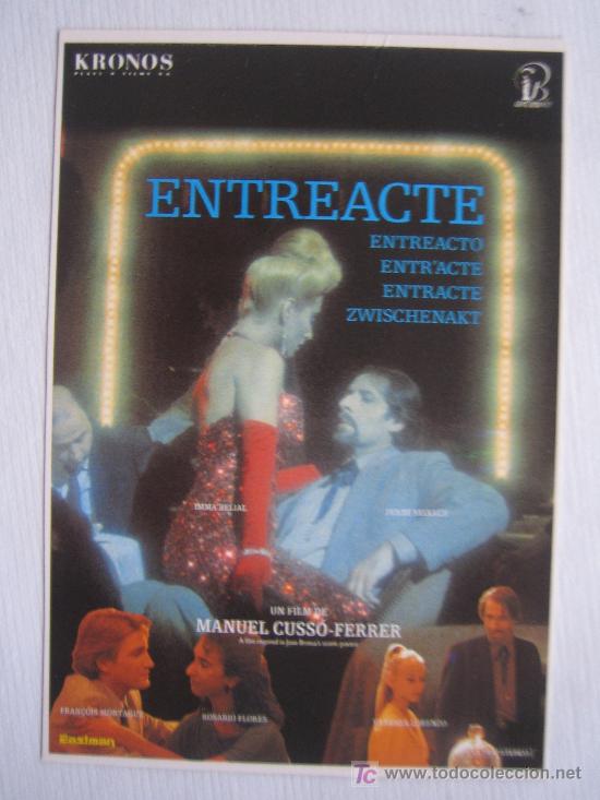 Cine: Entreacte - folleto de mano tarjeta original estreno - Foto 1