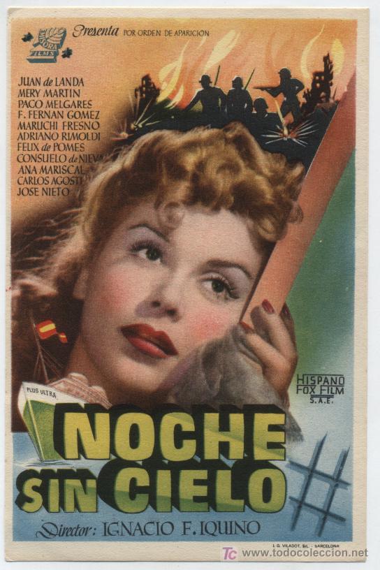 Cine: Noche sin cielo. Sencillo de Emisora Films. &iexcl;IMPECABLE! - Foto 1