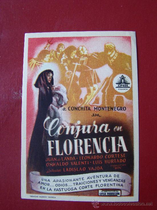 Kino: CONJURA EN FLORENCIA, CONCHITA MONTENEGRO CINE TEATRO PRINCIPAL.