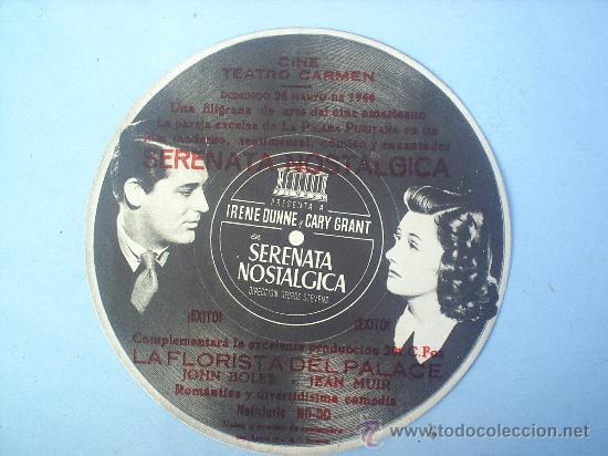Cine: TROQUELADO - ,SERENATA NOSTALGICA 1944 .CARY GRANT, IRENE DUNNE , cine teatro carmen