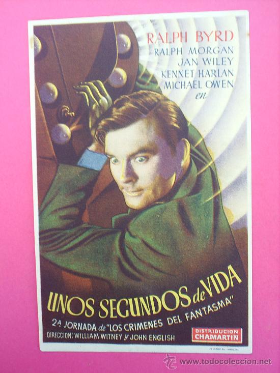 Flyers Publicitaires de Films Anciens: FOLLETO SEGUNDA JORNADA ,LOS CRIMENES DEL FANTASMA - IMPRESA DETRAS