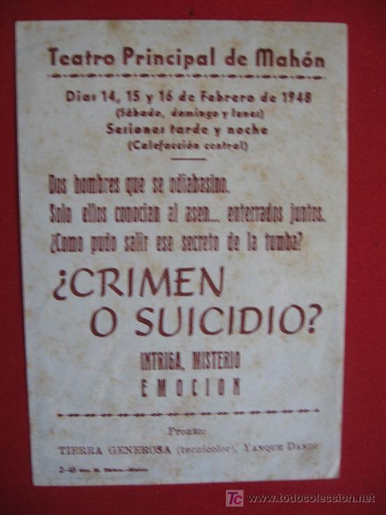 Cine: CRIMEN O SUICIDIO - Foto 2