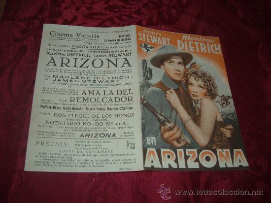 Cine: Arizona Marlene Dietrich -Janes stewart cine victoria 1943