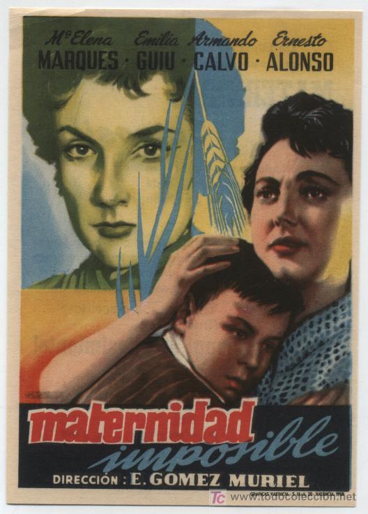 Cine: Maternidad imposible. Programa sencilo. Cine Esperanza - Sevilla. - Foto 1