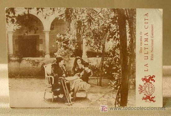 Flyers Publicitaires de Films Anciens: PROGRAMA DE CINE, TARJETA, LA ULTIMA CITA, 1930, GAUMONT, ELVIRA DE AMAYA, LUISITA GARGALLO
