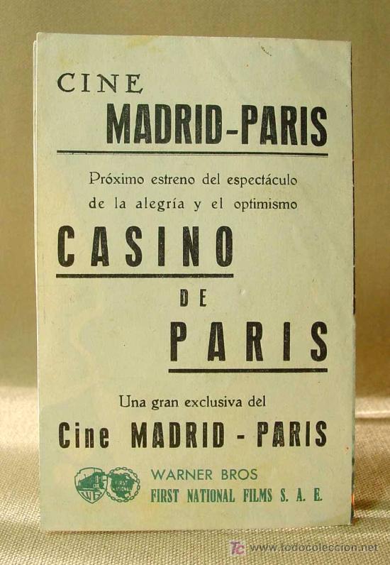 Cine: PROGRAMA DE CINE, CASINO DE PARIS, AL JOLSON, RUBY KEELER, WARNER. - Foto 3