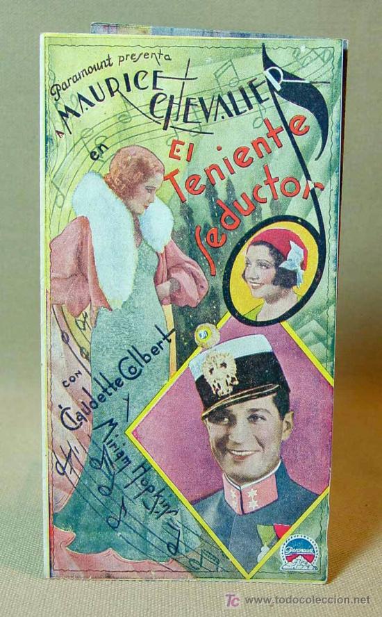 Cine: PROGRAMA DE CINE, EL TENIENTE SEDUCTOR, 1931, PARAMOUNT, MAURICE CHEVALIER, CLAUDETTE COLBERT - Foto 4