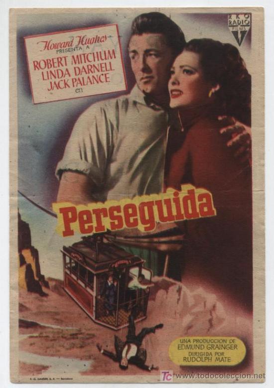 Cine: Perseguida. Sencillo de RKO Radio. Cine Array&aacute;n. - Foto 1