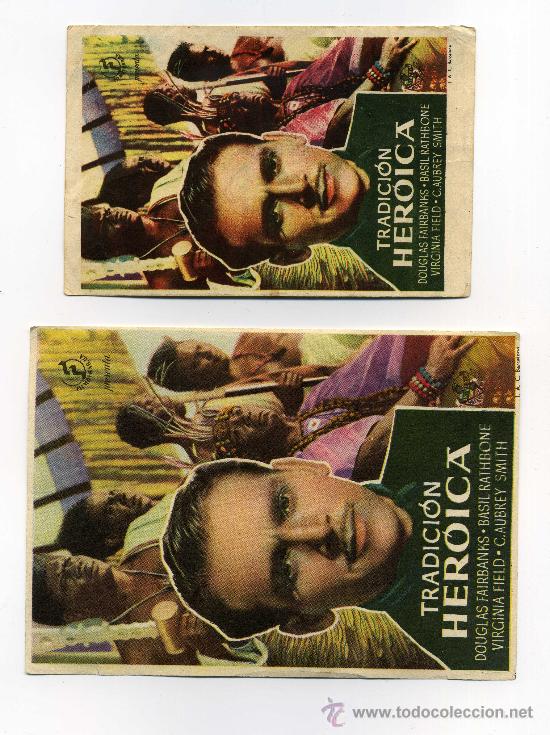 Cine: TRADICION HEROICA, con Douglas Fairbanks. - Foto 1