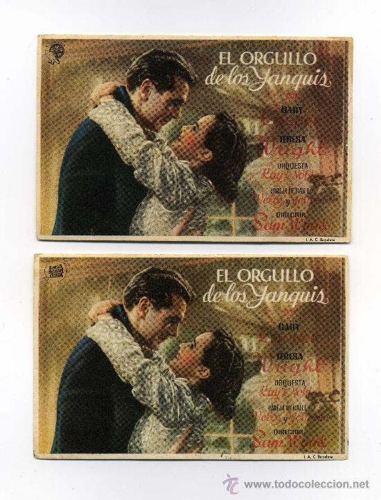 Cine: EL ORGULLO DE LOS YANQUIS, con Gary Cooper. - Foto 1
