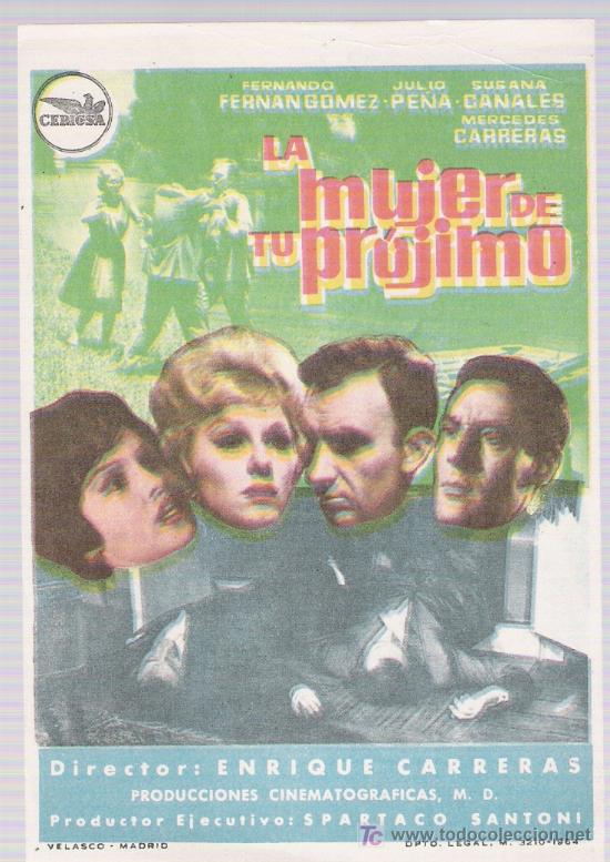 Cine: La mujer de tu pr&oacute;jimo. Sencillo de Cepicsa. - Foto 1