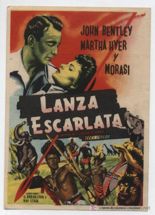 Cine: Lanza Escarlata. programa sencillo. Cinema Martinense 1957. - Foto 1