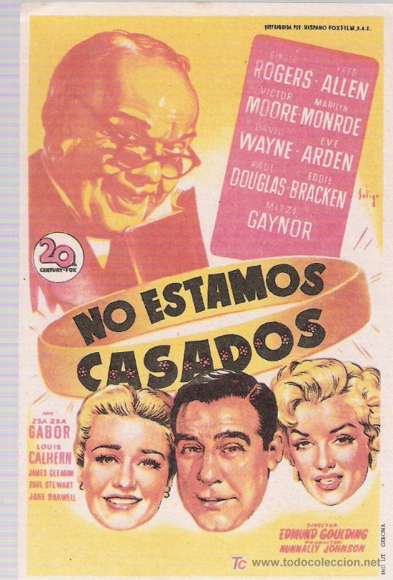 Cine: No estamos casados. Solig&oacute;. Sencillo de 20Th Century Fox..   &iexcl;IMPECABLE! - Foto 1