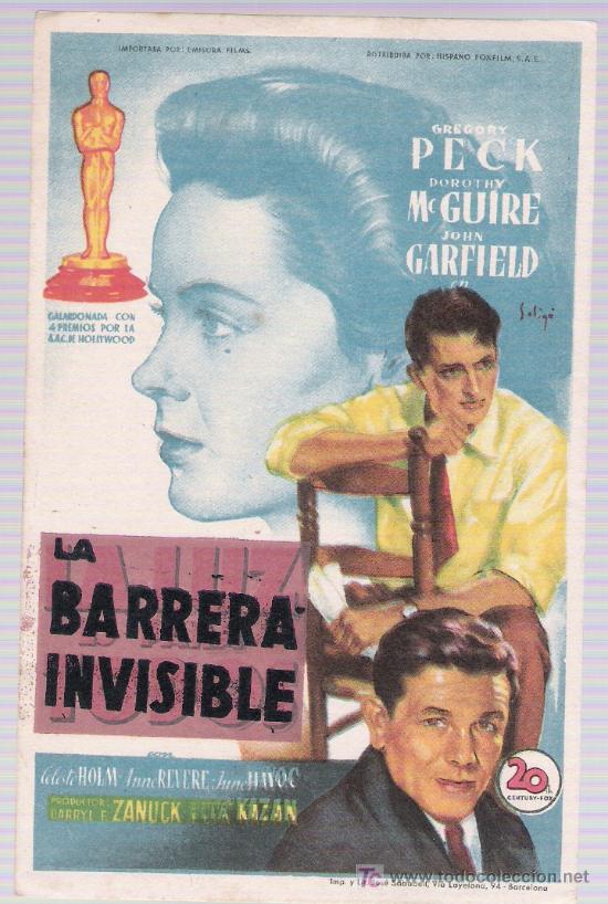 Cine: La Barrera Invisible. Solig&oacute;. Sencillo de 20Th Century Fox. - Foto 1