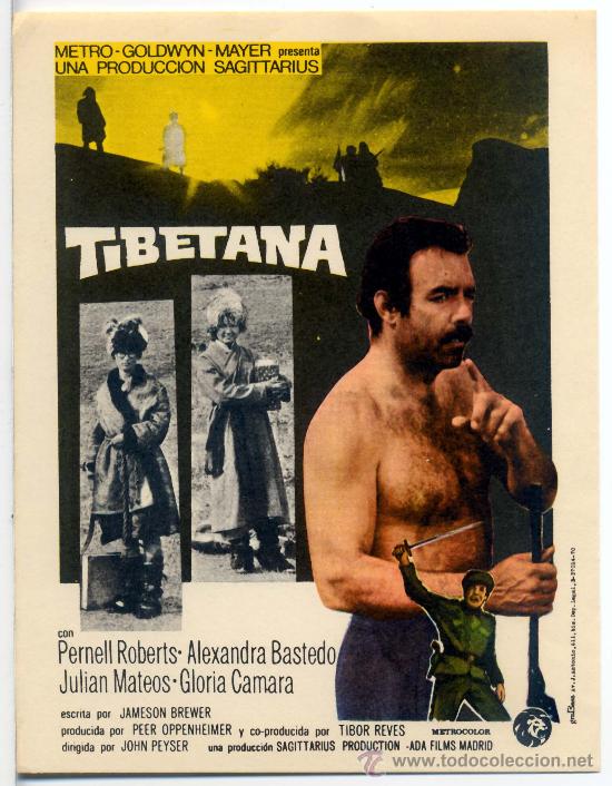 Cinema: TIBETANA (FOLLETO DE MANO ORIGINAL) ALEXANDRA BASTEDO - JULIAN MATEOS