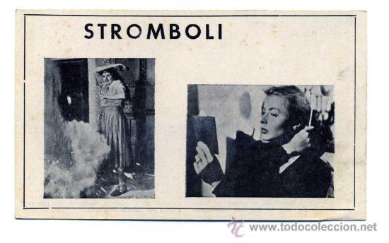 Cine: STROMBOLI, con Ingrid Bergman.   FICHA. - Foto 1