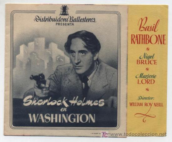 Cine: Sherlock Holmes en Washington. Doble de Ballesteros.  &iexcl;IMPECABLE! - Foto 1
