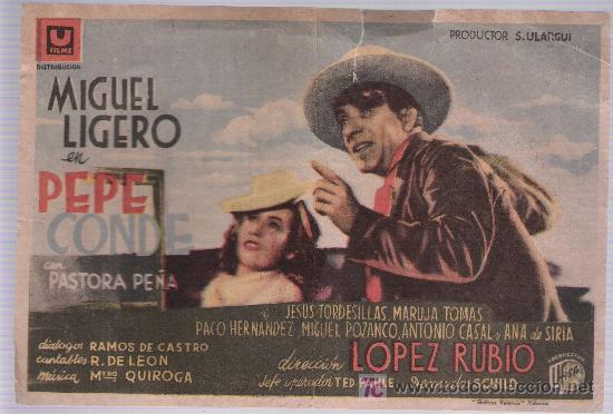 Cine: Pepe Conde. Sencillo de Ufisa. - Foto 1