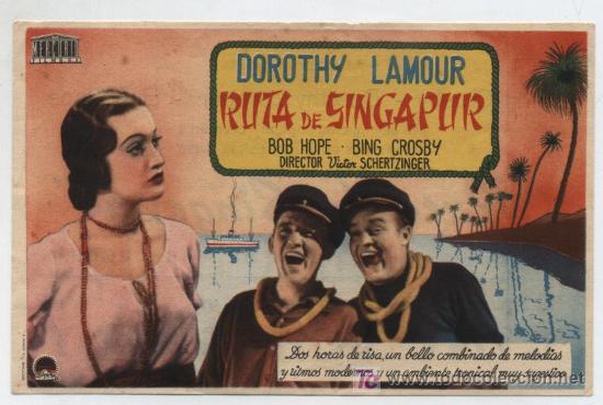 Cine: Ruta de Singapur. Sencillo de Mercurio.  Cine Echegaray - M&aacute;laga.