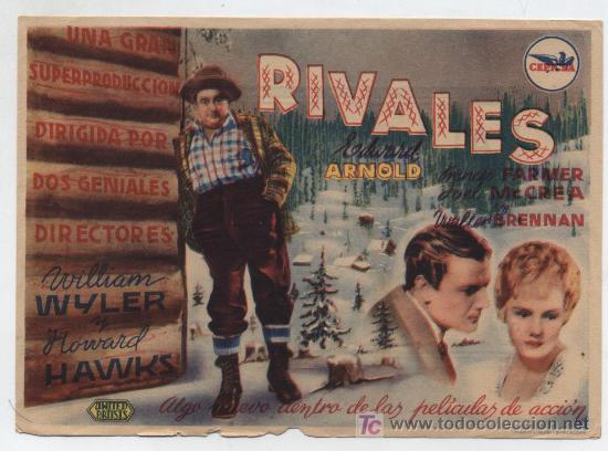 Cine: Rivales. Sencillo de Cepicsa. Palacio Central - Sevilla. - Foto 1