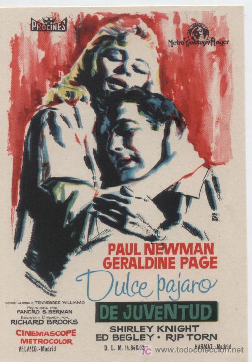 Cine: Dulce p&aacute;jaro de juventud. Sencillo de MGM.   &iexcl;IMPECABLE! - Foto 1