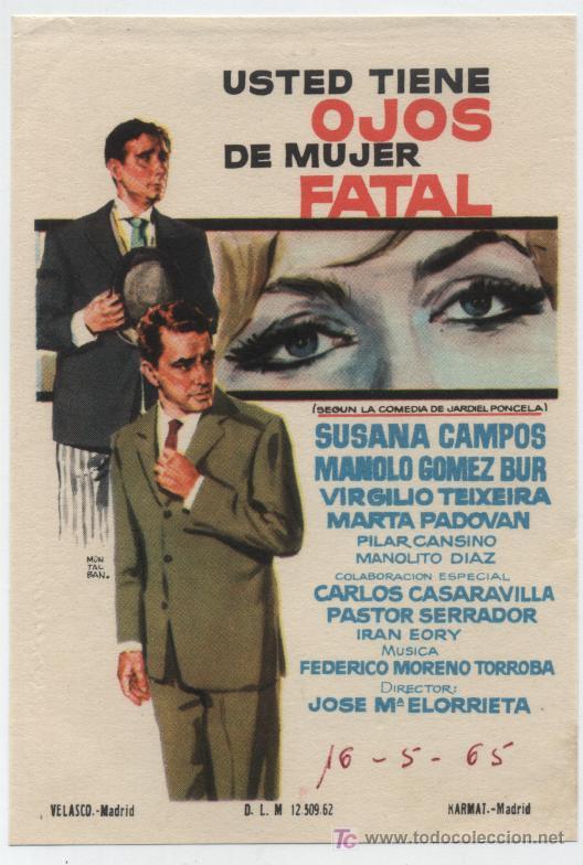 Cine: Usted tiene ojos de mujer fatal. Programa sencillo. - Foto 1