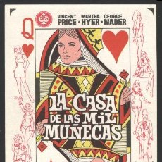 Cine: Q-07822- LA CASA DE LAS MIL MUÑECAS (VINCENT PRICE - MARTHA HYER - GEORGE NADER - ANN SMYRNER)