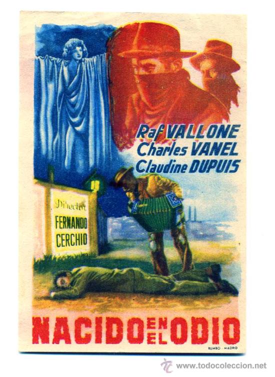 Cine: NACIDO EN EL ODIO, con Raf Vallone. - Foto 1