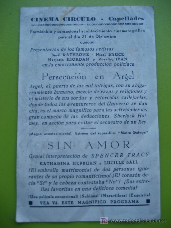 Cine: Sin Amor. Programa Cinema Circulo Capellades. - Foto 2