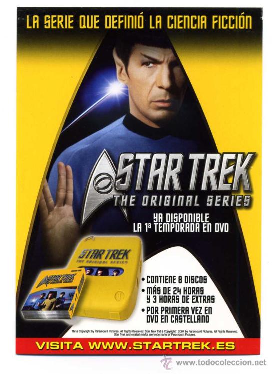 Cine: STAR TREK, Serie. PROGRAMA-POSTAL