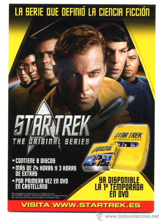 Cine: STAR TREK, Serie. PROGRAMA-POSTAL