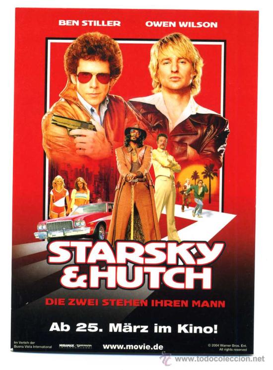 Cine: STARSKY Y HUTCH. con Ben Stiler PROGRAMA-POSTAL - Foto 1