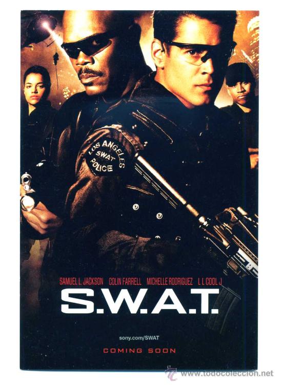 Cine: S.W.A.T. LOS HOMBRES DE HARRELSON, con Colin Farrell. PROGRAMA-POSTAL - Foto 1
