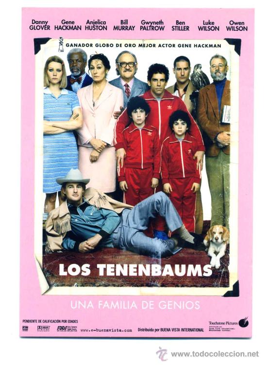 Cine: LOS TENENBAUMS, con Gene Hackman. PROGRAMA-POSTAL - Foto 1