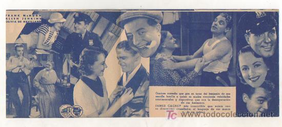 Cine: EL PREDILECTO. JAMES CAGNEY. PROGRAMA DOBLE. CINEMA MODERN. 1937 - Foto 2