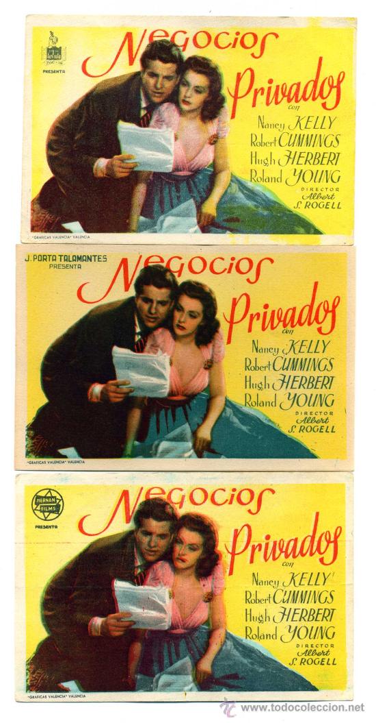 Cine: NEGOCIOS PRIVADOS, con Roland Young.
