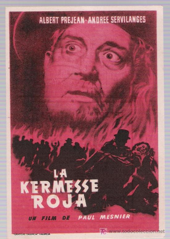 Cine: La Kermesse Roja. Programa sencillo Teatro Andaluc&iacute;a 1950. &iexcl;IMPECABLE! - Foto 1