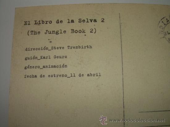 Cine: EL LIBRO DE LA SELVA (POSTAL) - Foto 4