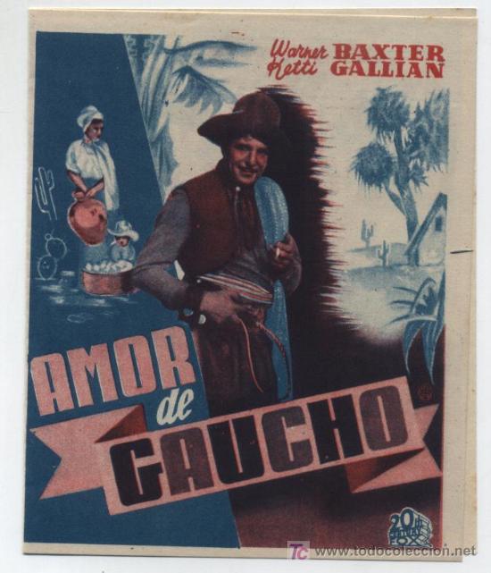 Cine: Amor de Gaucho. Doble de 20Th Century Fox. &iexcl;IMPECABLE! - Foto 1