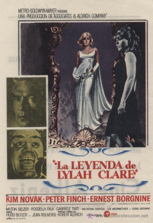 LA LEYENDA DE LYLAH CLARE. SENCILLO DE MGM. CINE ALBÉNIZ - MÁLAGA 1970. (Cine - Folletos de Mano - Terror)