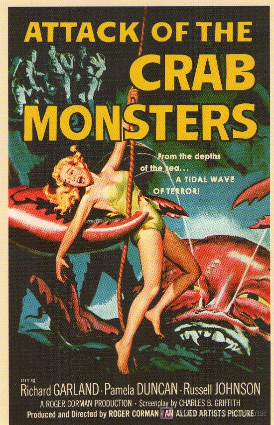 Flyers Publicitaires de Films Anciens: 16-POSTAL DEL FILM: EL ATAQUE DE LOS CANGREJOS GIGANTES