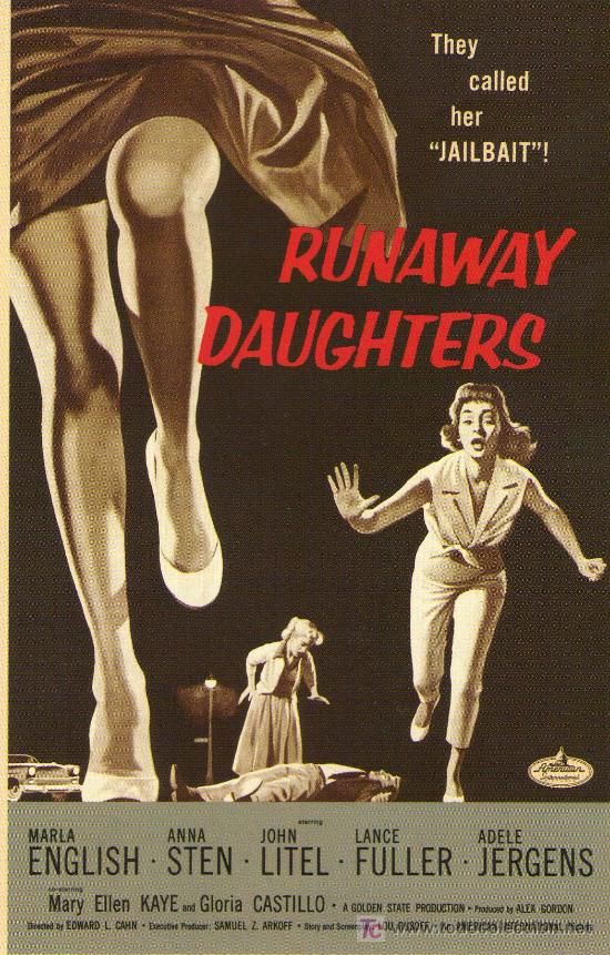 Flyers Publicitaires de Films Anciens: 38-POSTAL DEL FIM: TRES FUGITIVAS (1956)