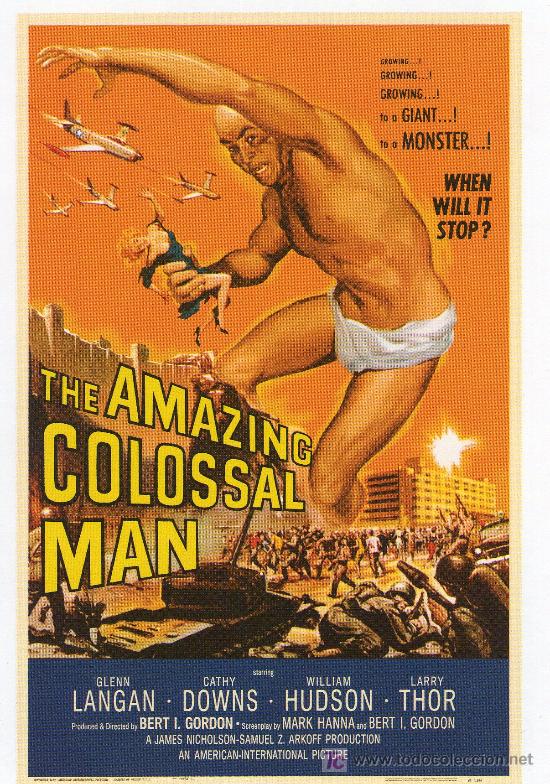 Flyers Publicitaires de Films Anciens: 45-POSGTAL DE CINE: EL ASOMBROSO HOMBRE CRECIENTE (1957)