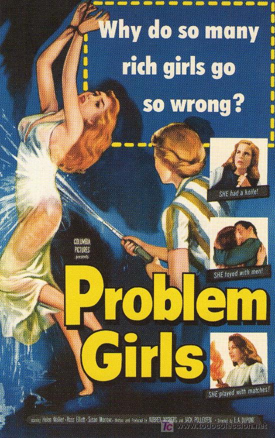Flyers Publicitaires de Films Anciens: 56-POSTAL DEL FILM: PROBLEM GIRLS (1953)