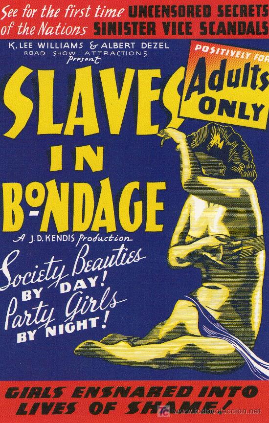 Flyers Publicitaires de Films Anciens: 58-POSTAL DEL FILM: SLAVES IN BONDAGE (1937)