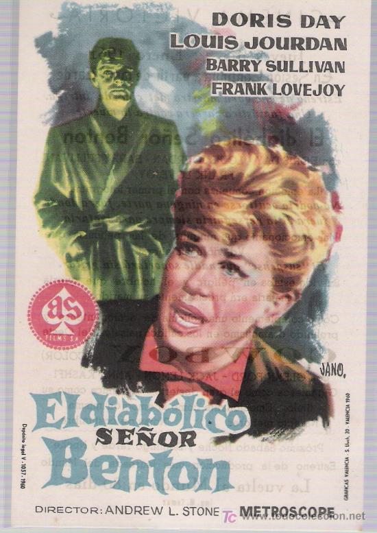 Cine: El diabólico Señor Benton. Sencillo de As Films. Cinema Victoria 1961. - Foto 1 - 17867010