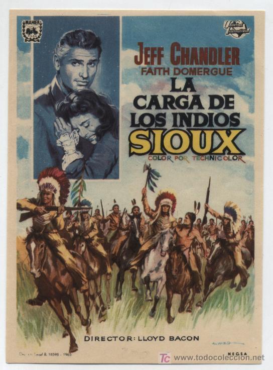 Cine: La carga de los indios Sioux. Sencillo de Universal International. - Foto 1